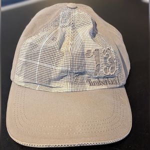 Timberland Baseball Cap Grey Cotton and Leather Hat